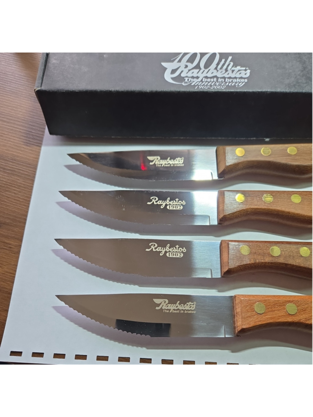 Raybestos 100th Anniversary 1902-2002 Stake Knife Set of Four New Old Stock - Picture 2 of 6